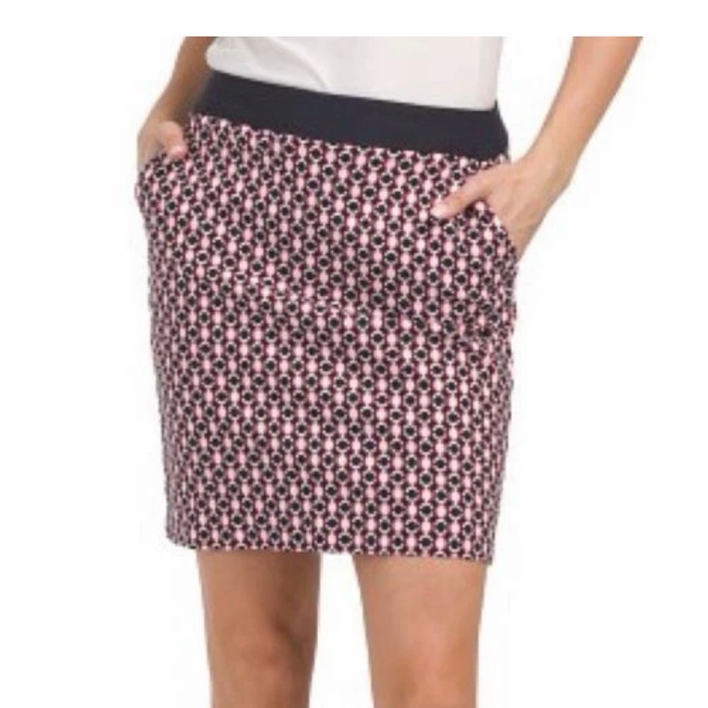 Swing Control Stylish Red and Blue Mini Skirt Skort size 10